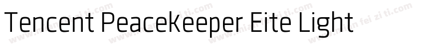 Tencent Peacekeeper Eite Light字体转换